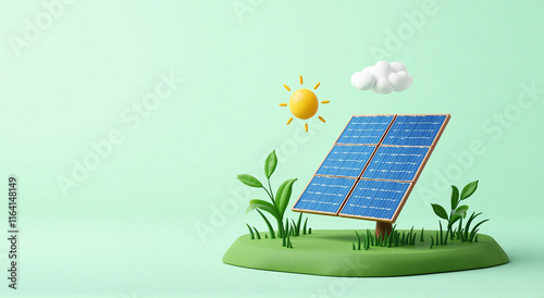 Obraz na płótnie solar panel with solar panels, solar, energy, panel, power, sun, green, electricity, photovoltaic, ecology, environment, eco, alternative, technology, renewable, cell, clean, solar panel, sunlight, en w salonie