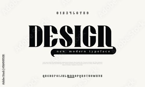 Elegant sans serif font for automotive, industrial, sport, esports, fashion and technological industries. Modern typeface, elegant alphabet for logo, lettering, and headline. Vector typography