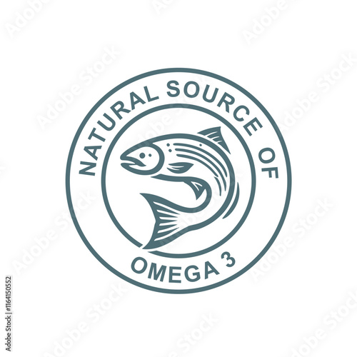 Fish Oil Vector Image, Fish Oil Icon , Omega 3 Symbol Vector, Omega 3 Fish Oil Vector, Supplement Fish Oil Icon.