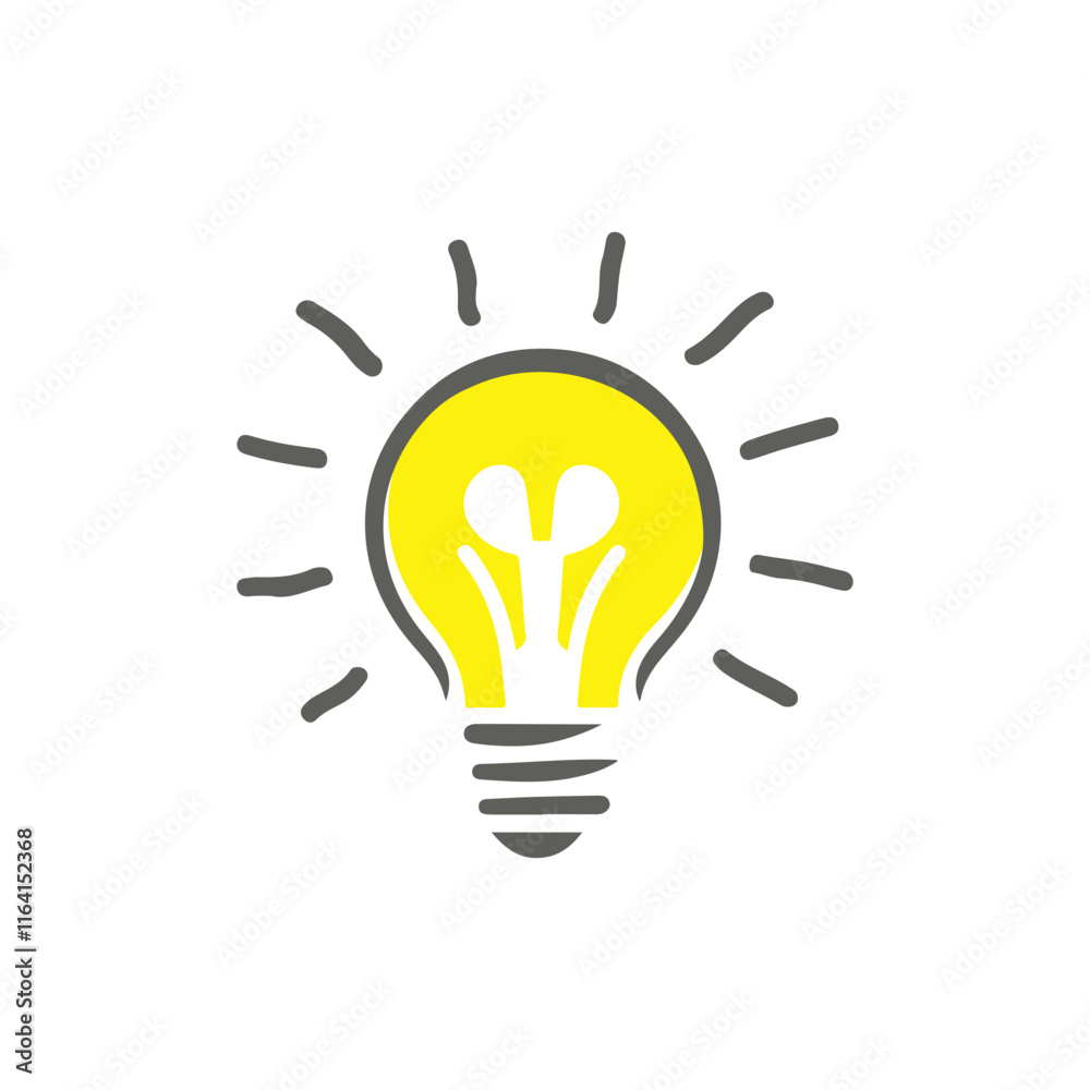 Logo Light Bulb Lamp concept vector, idea logo concept on white background. Logo Light Bulb Lamp concept vector, idea logo concept on white background.
