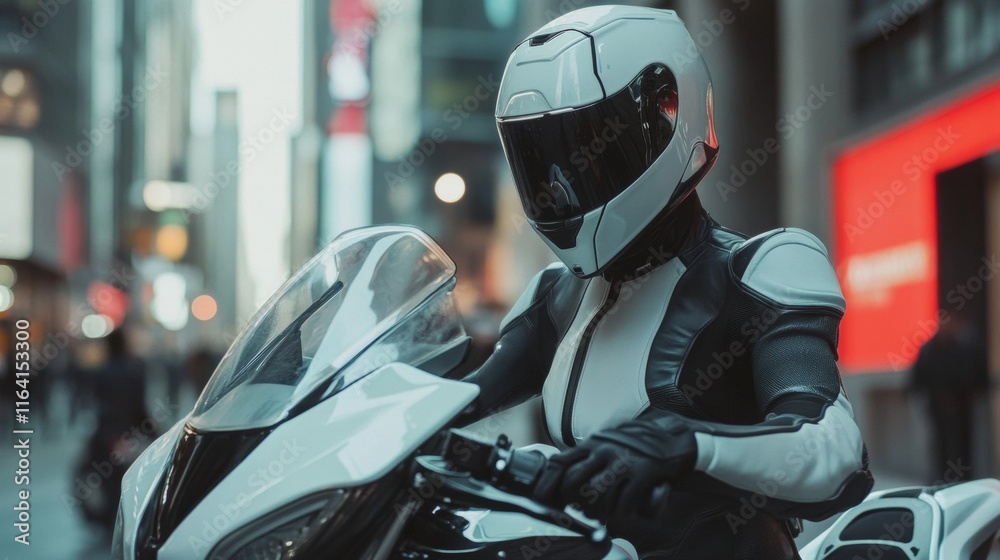 man on motorcycle with helmet and vest man on motorcycle with helmet and vest