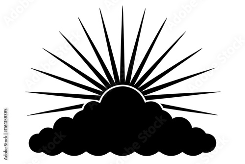 Heavenly Rays silhouette illustration