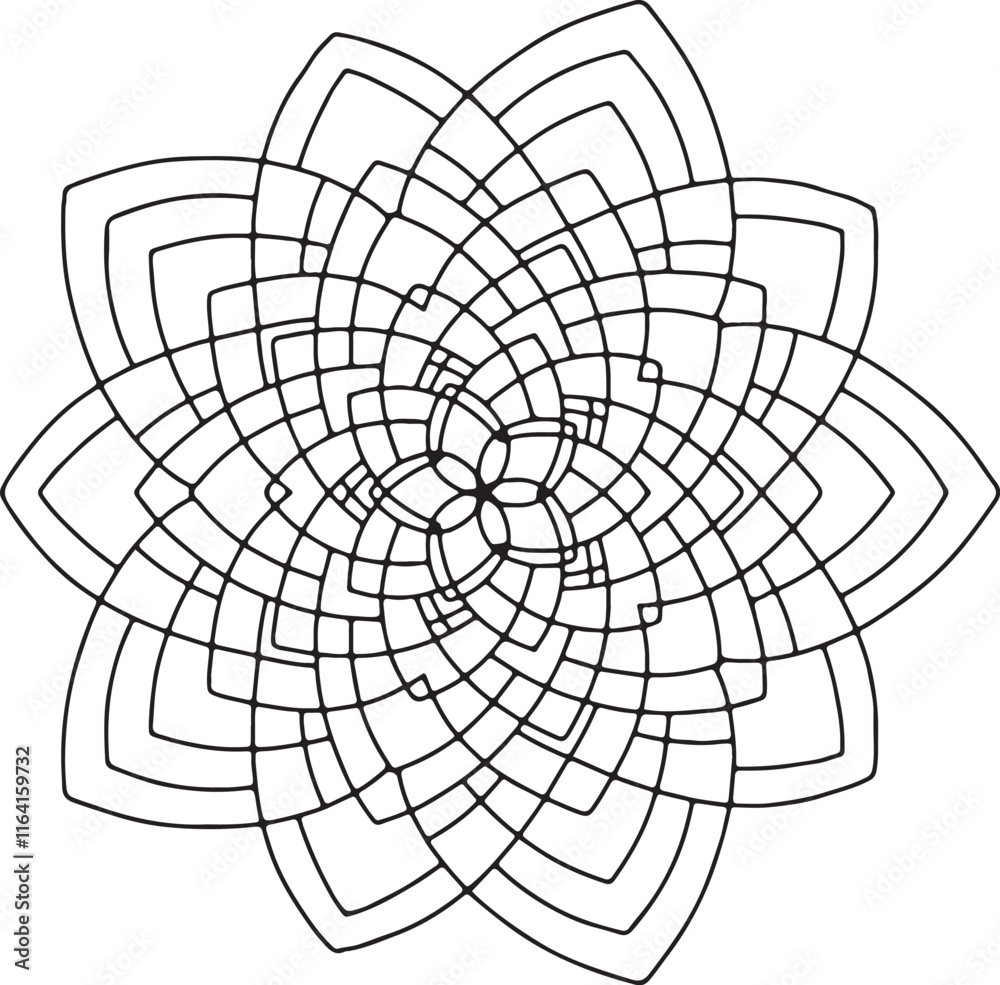 Obraz premium black and white flower vector mandala design