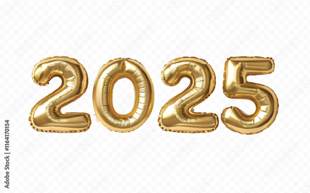 abstract 3d 2025 text made with high resolution different premium golden colour hellium in topview balloons isolated on white background abstract 3d 2025 text made with high resolution different premium golden colour hellium in topview balloons isolated on white background