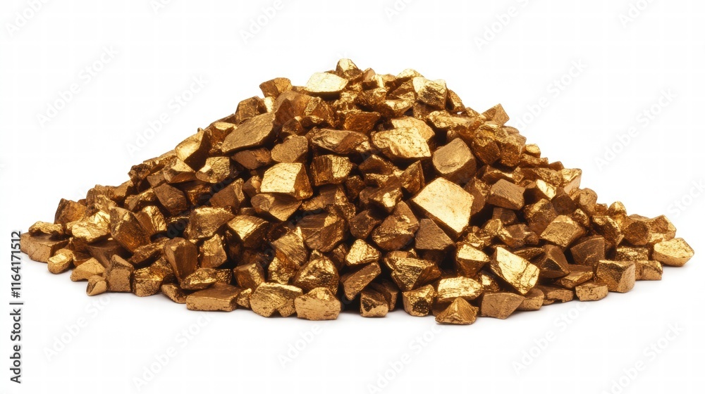 Small gold isolated on white background Small gold isolated on white background