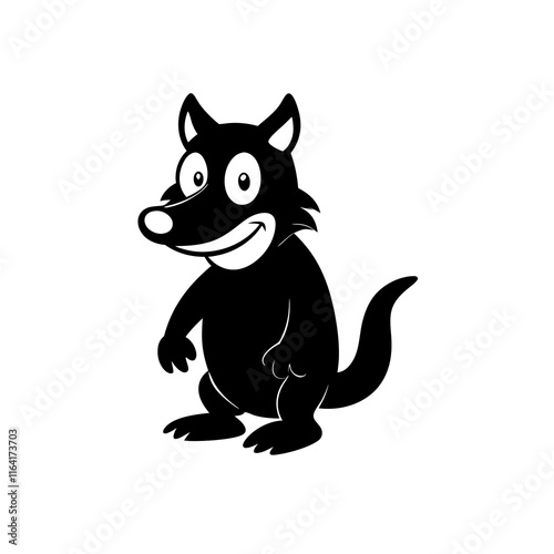 Tasmanian Devil cartoon vector silhouette