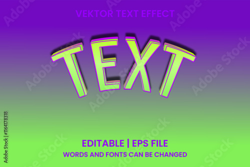 Editable text effect text
