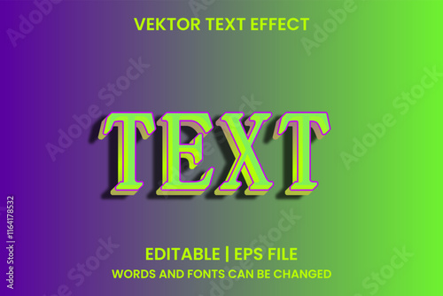 Editable text effect text
