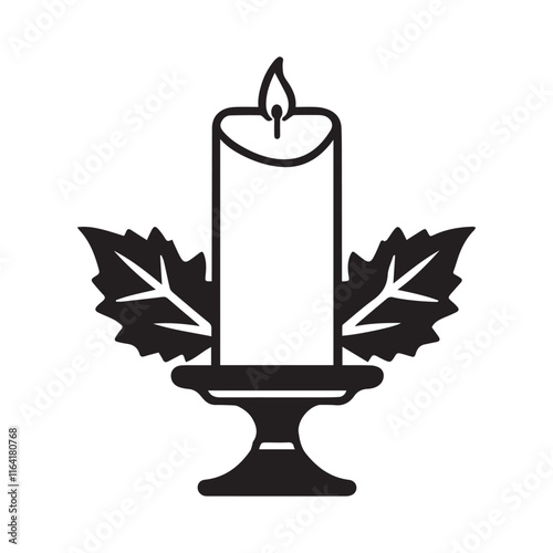 Candelabras Day vector silhouette illustration