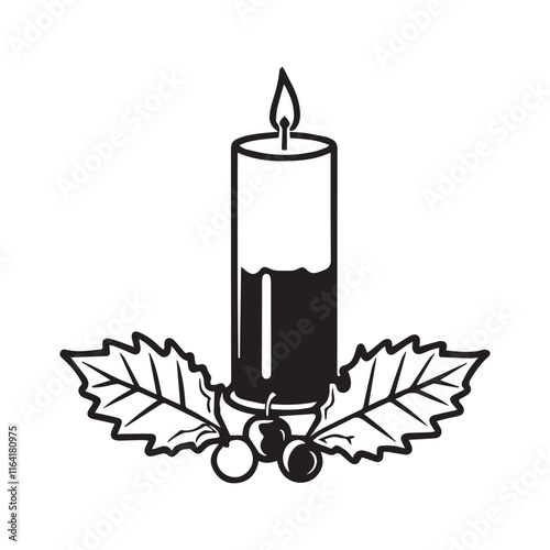 Candelabras Day vector silhouette illustration