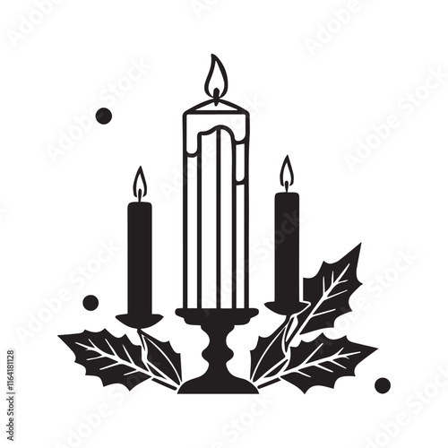 Candelabras Day vector silhouette illustration