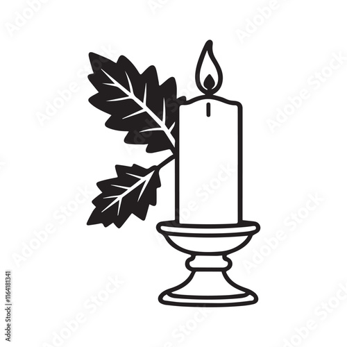 Candelabras Day vector silhouette illustration