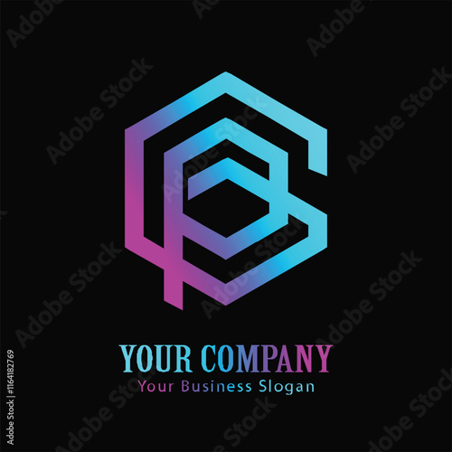 GP lettering logo is simple, easy to understand and authoritative