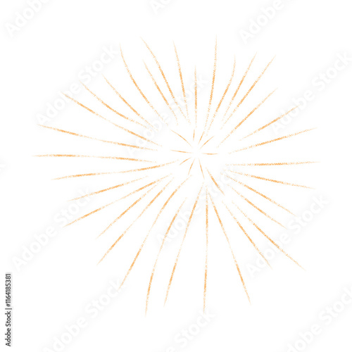 Beautiful firework with shining sparks. Vector illustration