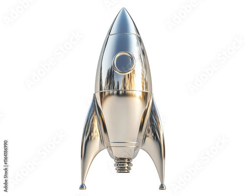 Isolated Chrome Rocket