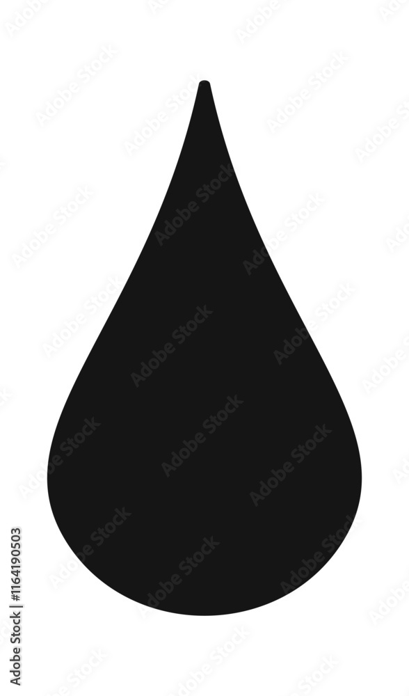 Black water drop simple symbol Black water drop simple symbol