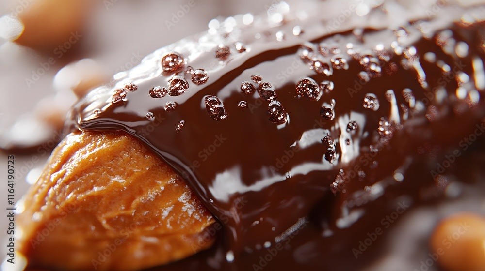 Close-Up of Chocolate Eclairs Filled with Rich Creamy Filling Close-Up of Chocolate Eclairs Filled with Rich Creamy Filling