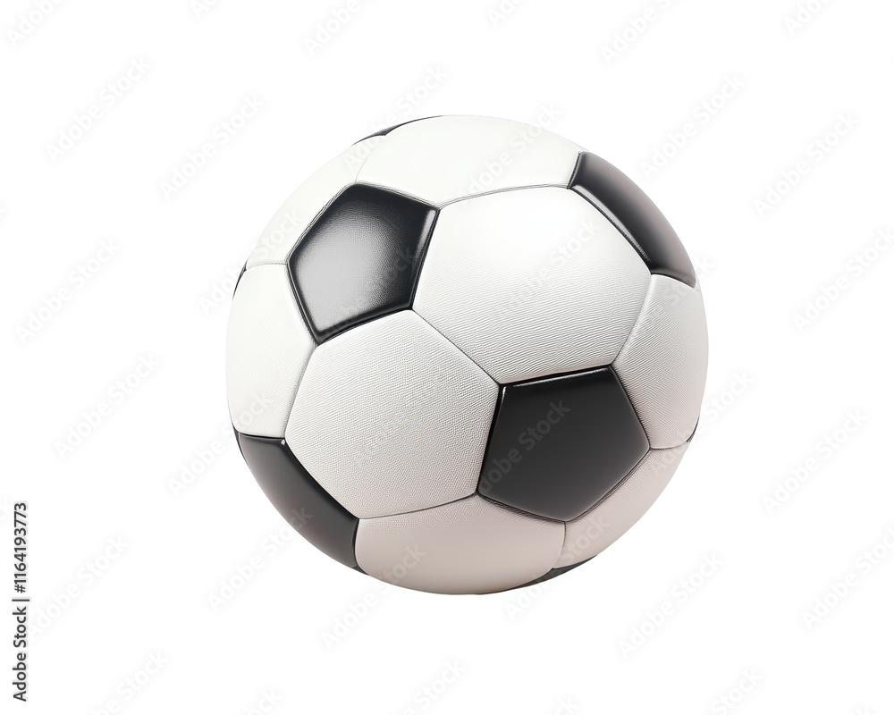 Isolated Soccer Ball with Black and White Panels Isolated Soccer Ball with Black and White Panels