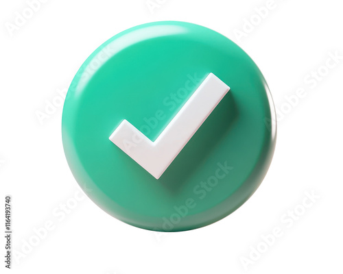 Isolated Green Circle Check Mark