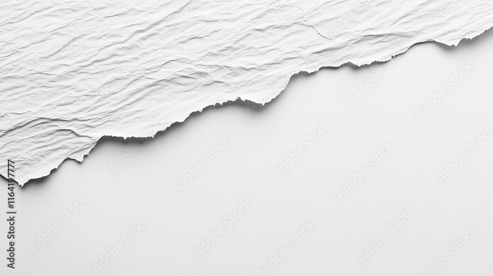 Torn White Paper Texture: A Clean and Minimalist Background Torn White Paper Texture: A Clean and Minimalist Background