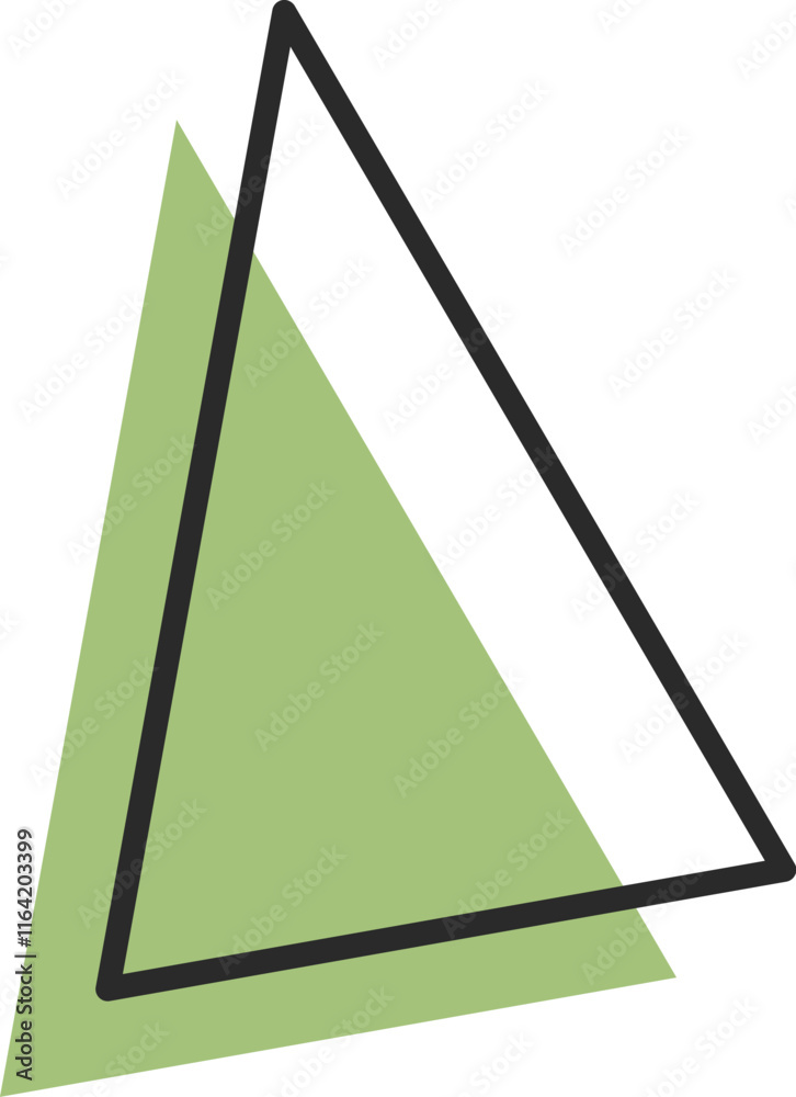Triangle geometric shape groovy element Triangle geometric shape groovy element