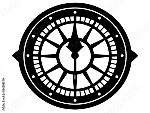 Clock  black silhouette vector, Simple silhouette Design vector icon with white background, Watch Silhouette Design 