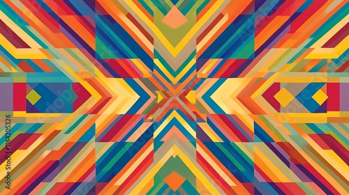 Wallpaper Mural Abstract geometric pattern with vibrant colors. Torontodigital.ca