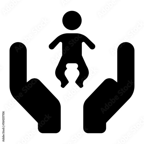 Adoption Vector Glyph Icon Design