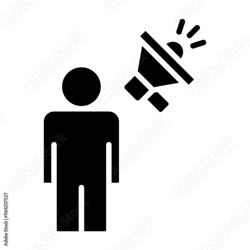 SpokesPerson Vector Glyph Icon Design