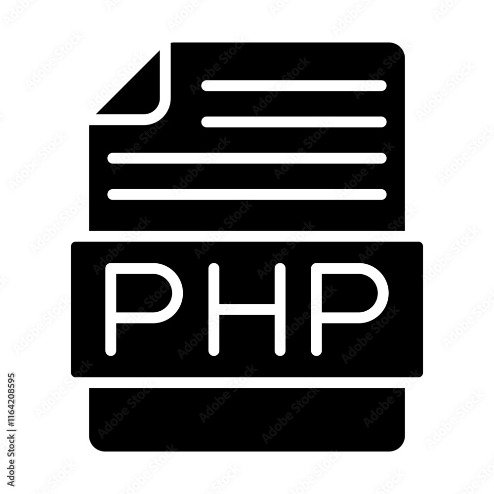 PHP Vector Glyph Icon Design PHP Vector Glyph Icon Design