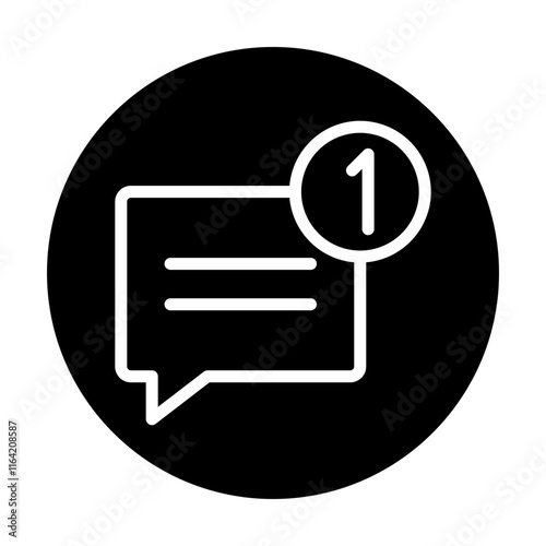 New Message Vector Glyph Icon Design