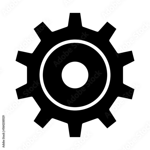 Cog Wheel Vector Glyph Icon Design