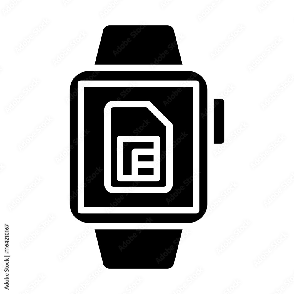 Sim Card Vector Glyph Icon Design Sim Card Vector Glyph Icon Design