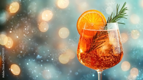 Sparkling Orange Drink with Rosemary photo