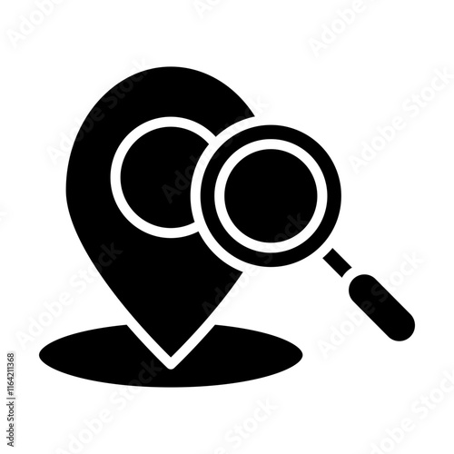 Schilderij op canvas Map Pointer Vector Glyph Icon Design