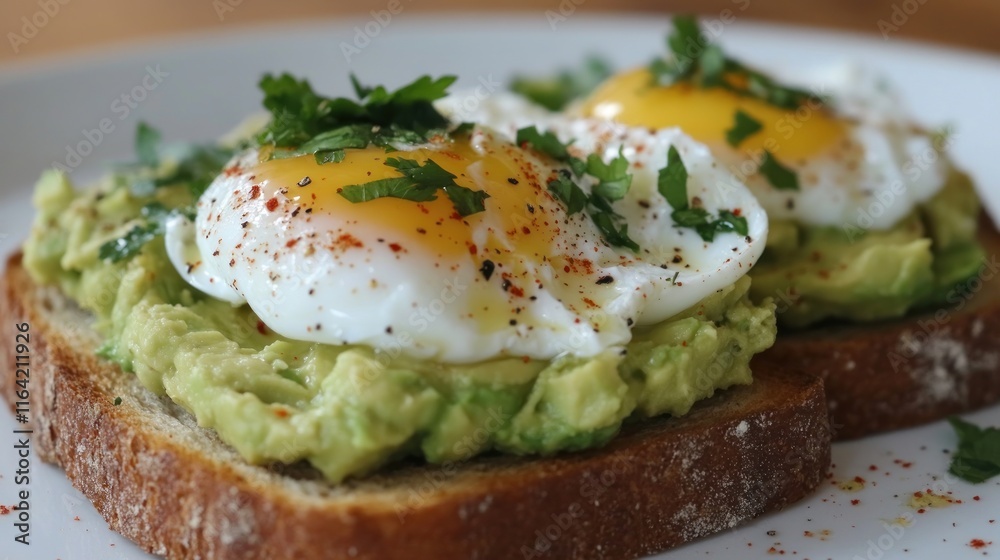 Avocado Toast with Poached Eggs Avocado Toast with Poached Eggs