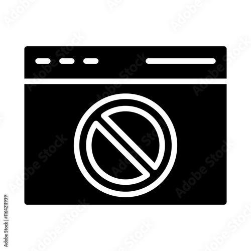 Ad Block Vector Glyph Icon Design