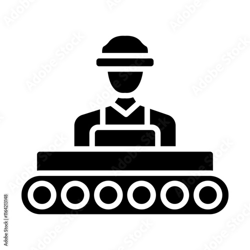Men Assembler Vector Glyph Icon Design