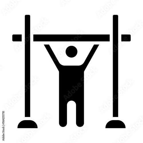 Calisthenics Vector Glyph Icon Design