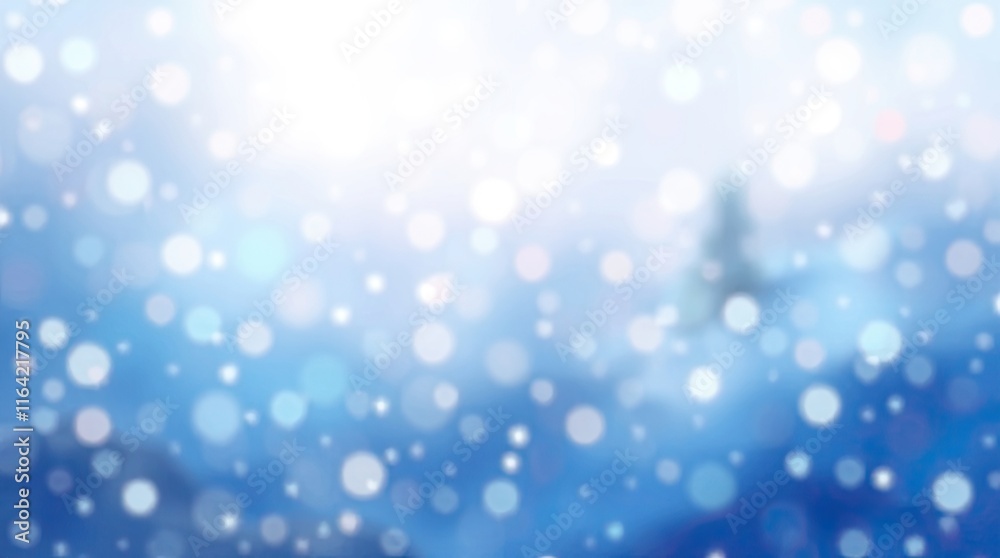 Soft blue backdrop filled with shimmering white bokeh lights creates a dreamy effect ideal for artistic and design purposes or festive occasions Soft blue backdrop filled with shimmering white bokeh lights creates a dreamy effect ideal for artistic and design purposes or festive occasions