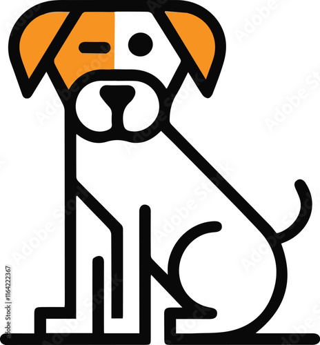 Dog vector silhouette icon