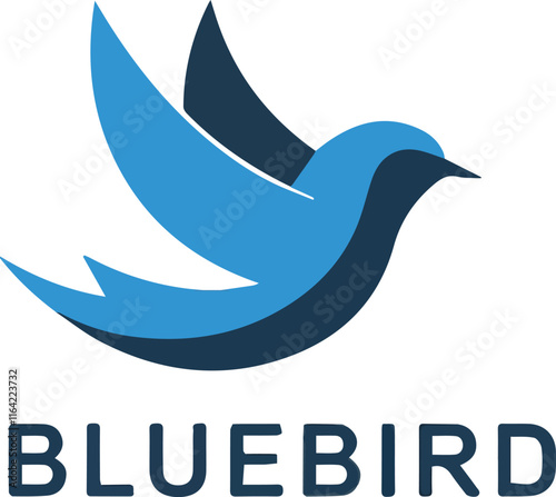 An elegant and minimalist vector logo design for Bluebird photo