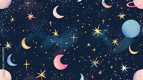 celestial seamless pattern wallpaper