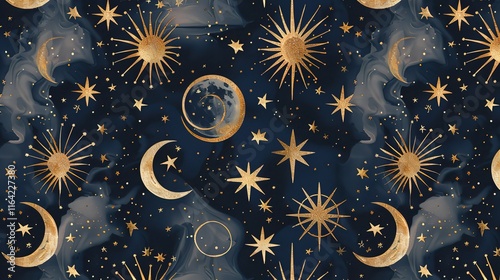 celestial seamless pattern wallpaper