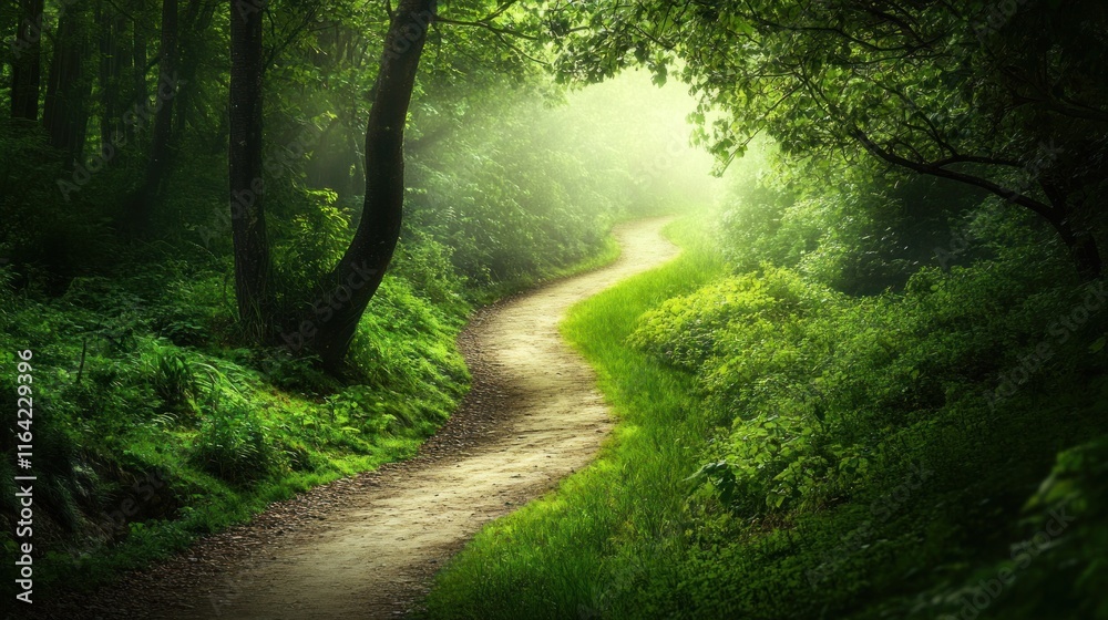 Obraz premium footpath in the forest