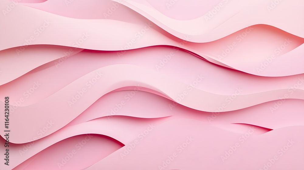 Abstract Pink Wave Paper Design Background Abstract Pink Wave Paper Design Background