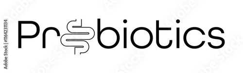 probiotics text healthy lifestyle sign	