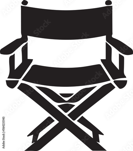 Director chair icon for sitting in isolated.