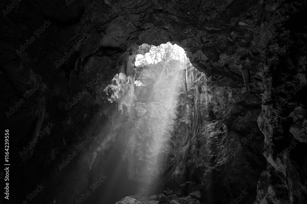 Khao Luang Cave or Tham Khao Luang, is Mountain cave temple reachable by walk or drive, with openings in the ceiling to allow for sunlight locate in Phetchaburi Province, Thailand