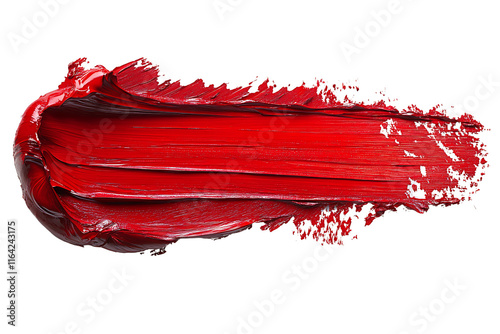 Red Paint Stroke Texture Artistic Expression